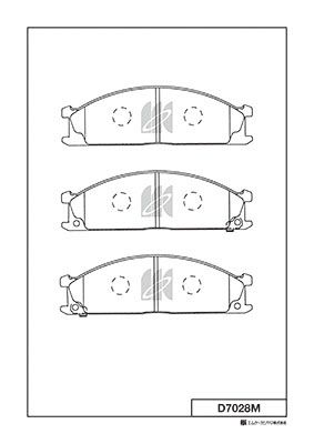 D7028M MK Kashiyama Комплект тормозных колодок, дисковый тормоз