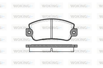 P125320 WOKING Комплект тормозных колодок, дисковый тормоз