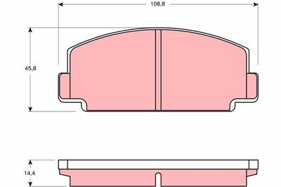 GDB130 TRW Комплект тормозных колодок, дисковый тормоз