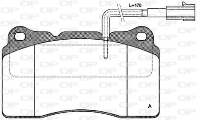 BPA066622 OPEN PARTS Комплект тормозных колодок, дисковый тормоз