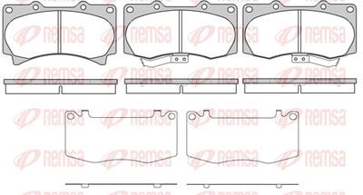 122002 REMSA Комплект тормозных колодок, дисковый тормоз