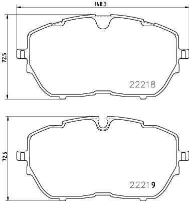 P61128 BREMBO Комплект тормозных колодок, дисковый тормоз