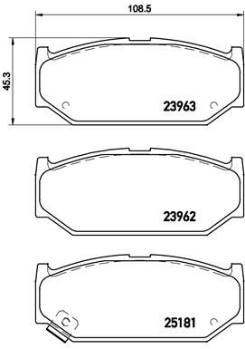 P79023 BREMBO Комплект тормозных колодок, дисковый тормоз