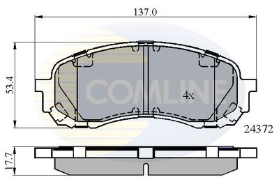 CBP01778 COMLINE Комплект тормозных колодок, дисковый тормоз