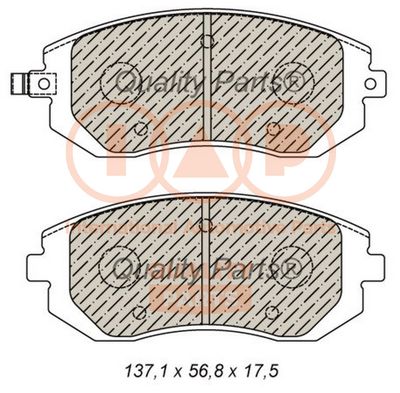 70415032 IAP QUALITY PARTS Комплект тормозных колодок, дисковый тормоз