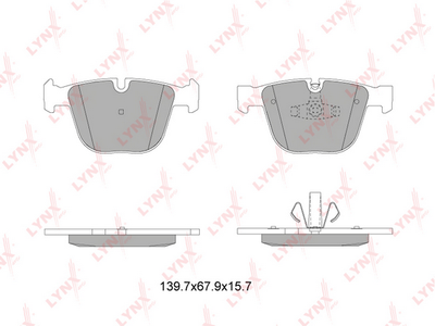 BD1433 LYNXauto Комплект тормозных колодок, дисковый тормоз
