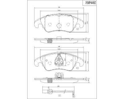 FBP4402 FI.BA Комплект тормозных колодок, дисковый тормоз