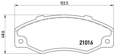 P68016 BREMBO Комплект тормозных колодок, дисковый тормоз