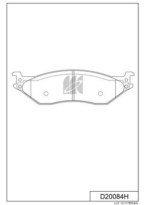D20084H MK Kashiyama Комплект тормозных колодок, дисковый тормоз