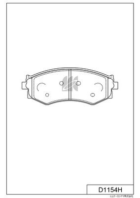 D1154H MK Kashiyama Комплект тормозных колодок, дисковый тормоз