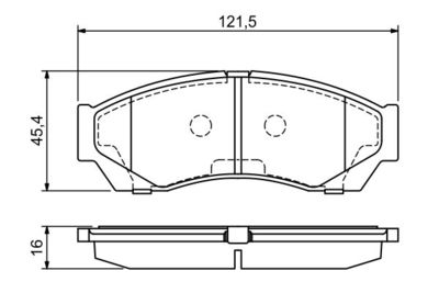 0986494681 BOSCH Комплект тормозных колодок, дисковый тормоз