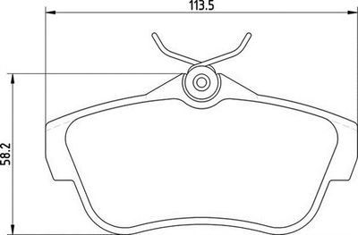 363710201710 MAGNETI MARELLI Комплект тормозных колодок, дисковый тормоз