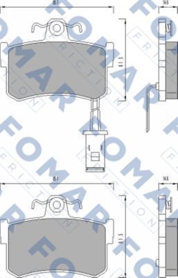 FO490081 FOMAR Friction Комплект тормозных колодок, дисковый тормоз