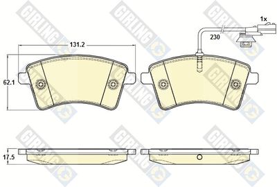 6119411 GIRLING Комплект тормозных колодок, дисковый тормоз