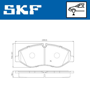 VKBP80213 SKF Комплект тормозных колодок, дисковый тормоз