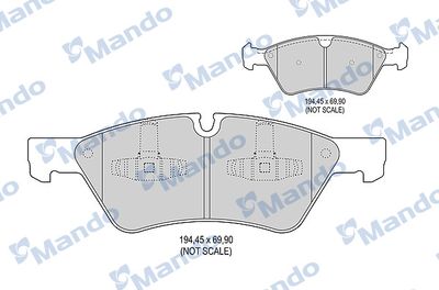 MBF015224 MANDO Комплект тормозных колодок, дисковый тормоз