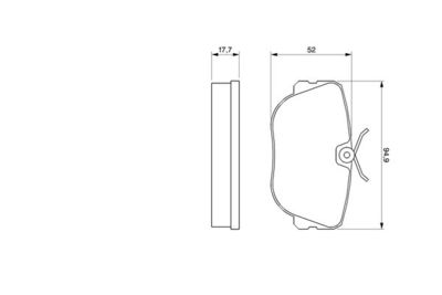 0986490680 BOSCH Комплект тормозных колодок, дисковый тормоз