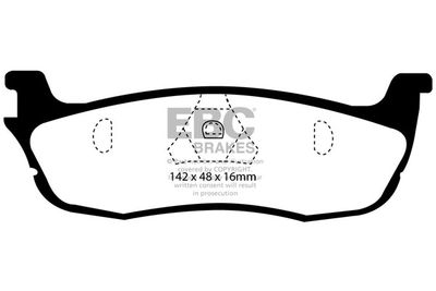 DP1601 EBC Brakes Комплект тормозных колодок, дисковый тормоз