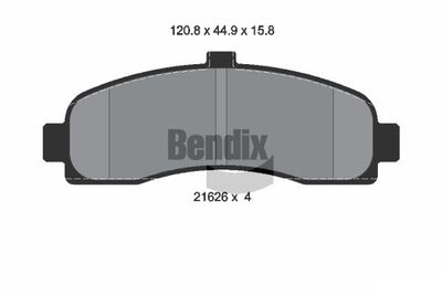 BPD1482 BENDIX Braking Комплект тормозных колодок, дисковый тормоз