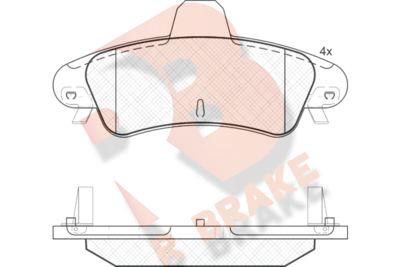 RB1735204 R BRAKE Комплект тормозных колодок, дисковый тормоз