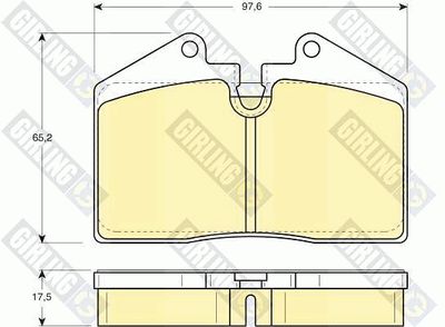 6103792 GIRLING Комплект тормозных колодок, дисковый тормоз