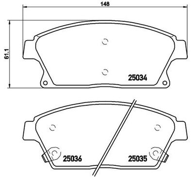 P59077X BREMBO Комплект тормозных колодок, дисковый тормоз