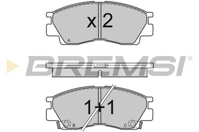 BP2453 BREMSI Комплект тормозных колодок, дисковый тормоз