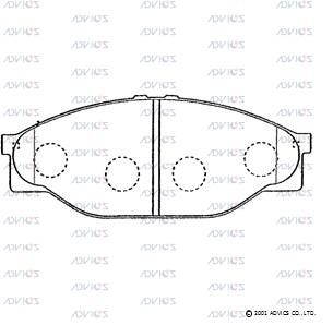 SN646 ADVICS Комплект тормозных колодок, дисковый тормоз