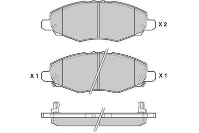 121272 E.T.F. Комплект тормозных колодок, дисковый тормоз