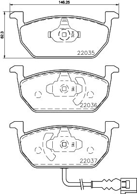 PCP1206 DON Комплект тормозных колодок, дисковый тормоз