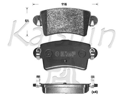 FK10090 KAISHIN Комплект тормозных колодок, дисковый тормоз