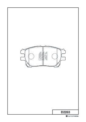 D2263 MK Kashiyama Комплект тормозных колодок, дисковый тормоз