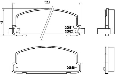 P34002 BREMBO Комплект тормозных колодок, дисковый тормоз