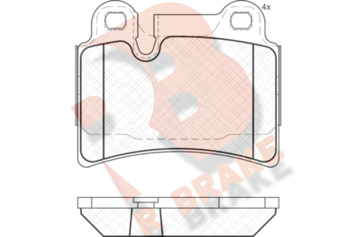 RB1951 R BRAKE Комплект тормозных колодок, дисковый тормоз