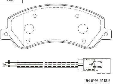 KD6788 ASIMCO Комплект тормозных колодок, дисковый тормоз