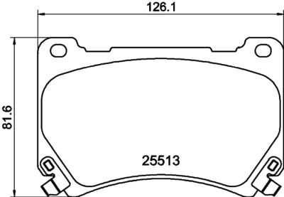 8DB355037581 HELLA Комплект тормозных колодок, дисковый тормоз