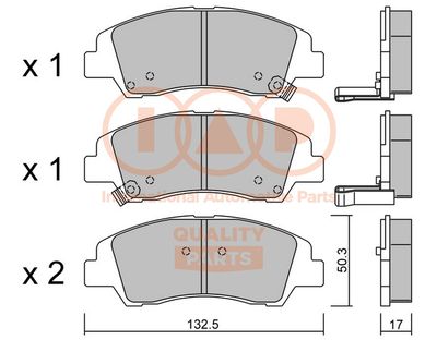 70407094P IAP QUALITY PARTS Комплект тормозных колодок, дисковый тормоз