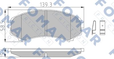 FO663681 FOMAR Friction Комплект тормозных колодок, дисковый тормоз