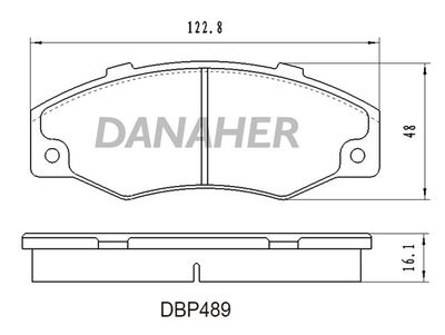 DBP489 DANAHER Комплект тормозных колодок, дисковый тормоз