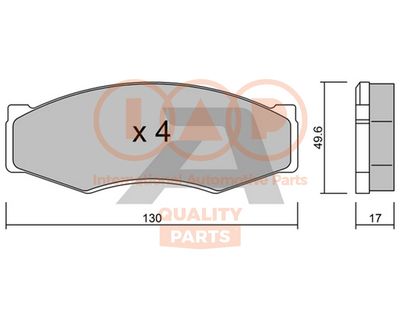 70413040P IAP QUALITY PARTS Комплект тормозных колодок, дисковый тормоз