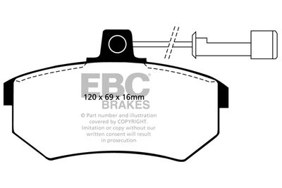 DP4862 EBC Brakes Комплект тормозных колодок, дисковый тормоз