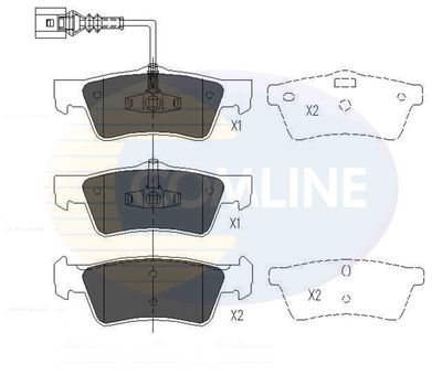 CBP16062 COMLINE Комплект тормозных колодок, дисковый тормоз