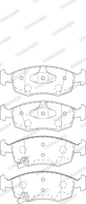 WBP20908B WAGNER Комплект тормозных колодок, дисковый тормоз