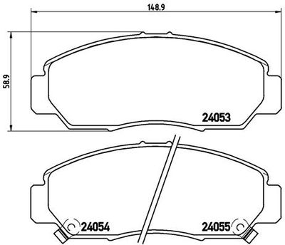 P28047 BREMBO Комплект тормозных колодок, дисковый тормоз