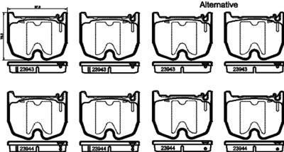 8DB355010381 HELLA PAGID Комплект тормозных колодок, дисковый тормоз