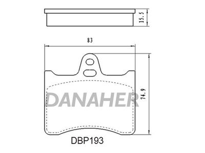 DBP193 DANAHER Комплект тормозных колодок, дисковый тормоз