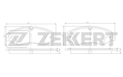 BS1386 ZEKKERT Комплект тормозных колодок, дисковый тормоз