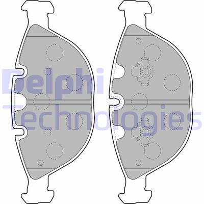 LP1798 DELPHI Комплект тормозных колодок, дисковый тормоз