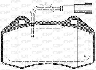 BPA111312 OPEN PARTS Комплект тормозных колодок, дисковый тормоз