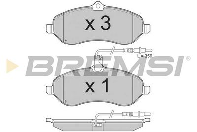 BP3283TR BREMSI Комплект тормозных колодок, дисковый тормоз